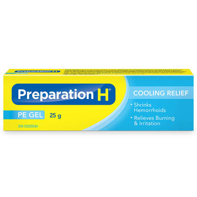 Preparation H PE Gel (25g/0.9oz.) with Phenylephrine & Witch Hazel, Cooling Hemorrhoid Relief, {Imported from Canada}