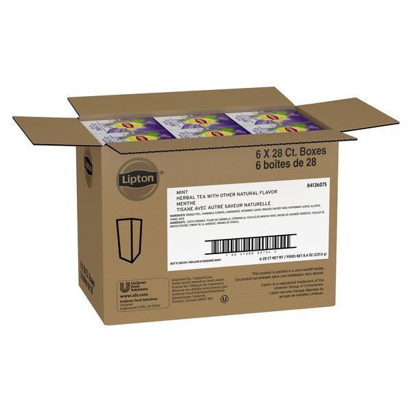 Lipton Relax Mint Tea - 28 tea bags per box, 6 boxes per case {Imported from Canada}