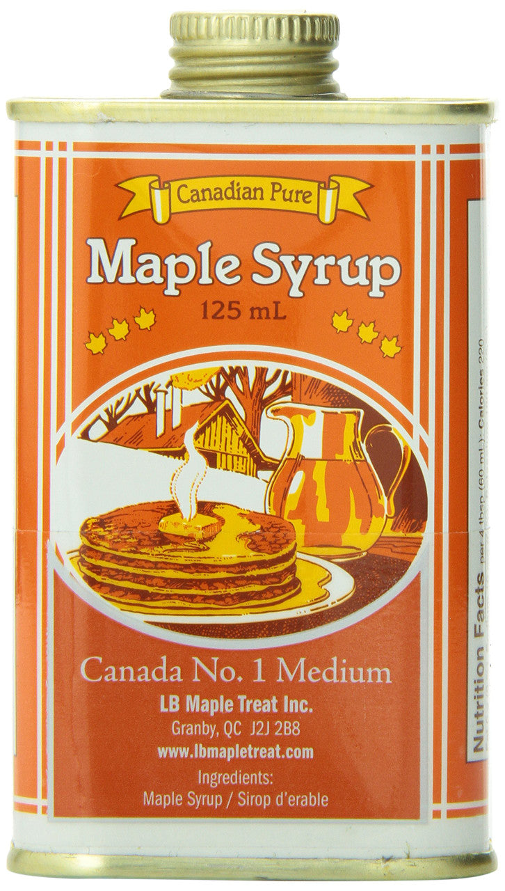 L B Maple Treat 125ml/4.2 oz.,  #1 Medium Maple Syrup {Imported from Canada}