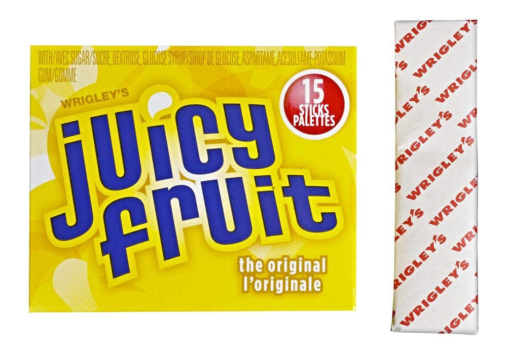 Juicy Fruit Original Stick Gum - 10x15/150ct {Imported from Canada}