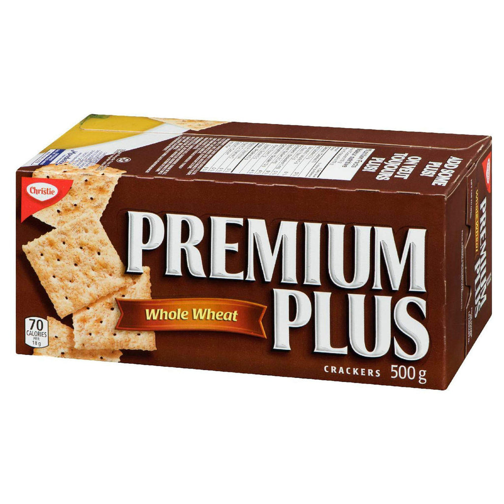 Christie Premium Plus Whole Wheat Crackers 500g/17.6oz (Imported from Canada)