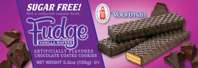 Voortman, Sugar Free, Fudge, Vanilla Wafer Cookies, 5.5 Oz.(12pk) {Canadian}