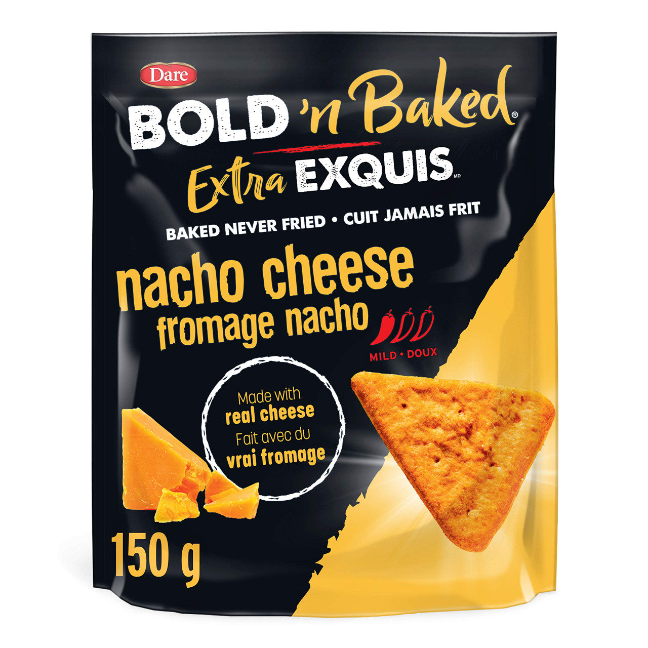 Dare Bold 'n Baked Nacho Cheese Crackers, 150g/5.3 oz., {Imported from Canada}