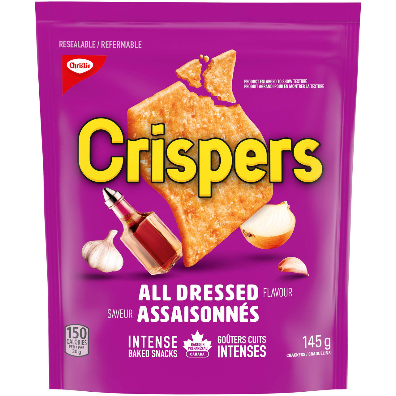 Christie Crispers, All Dressed Crackers, 145g/5.1 Ounce, (12 Pack) {Imported from Canada}