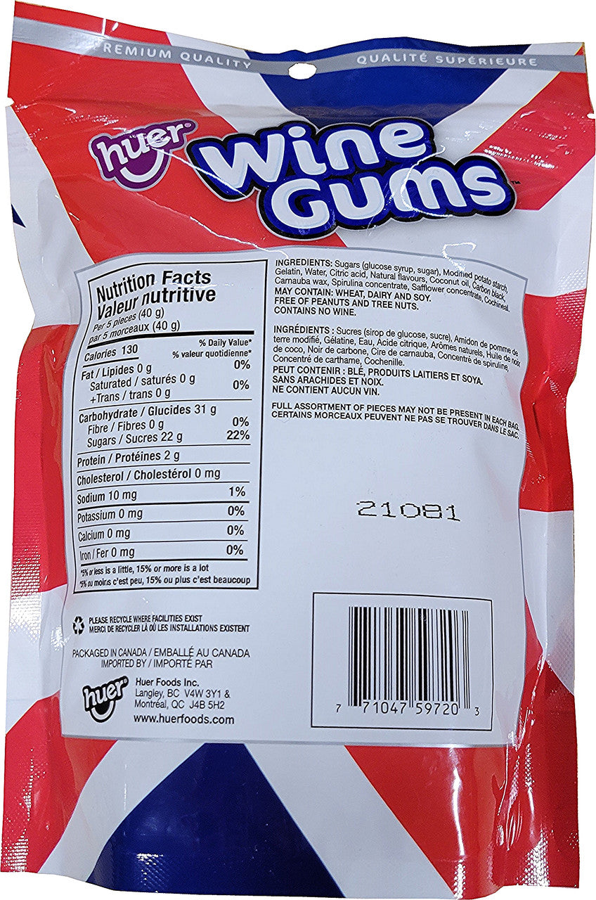 Huer Wine Gums, Gummy Candy, 350g/12.3 oz., {Imported from Canada}