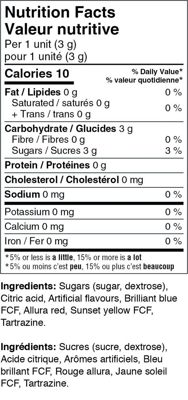 Neon Tropical Candy Powder Filled Straws (120 ct) {Imported from Canada}