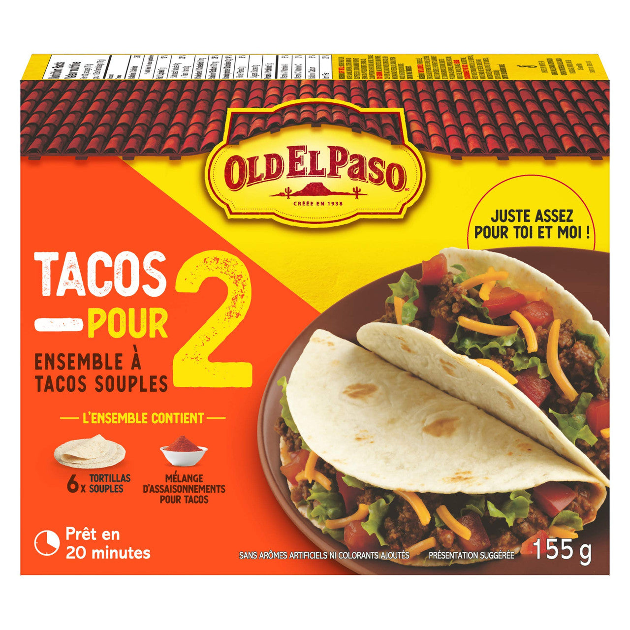 Old El Paso Tacos For Two Hard Taco Dinner Kit, 155g/5.5 oz., {Imported from Canada}