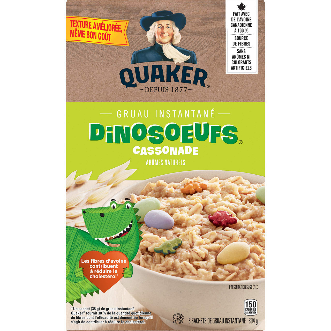 Instant Quaker Oats Dino Eggs Oatmeal, 304g/10.7oz. {Imported from Canada}