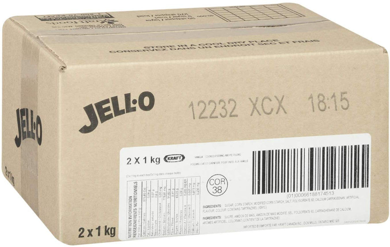 Jell-O Vanilla Instant Pudding Pie Filling, 1kg/2.2lbs., 2pk {Imported from Canada}