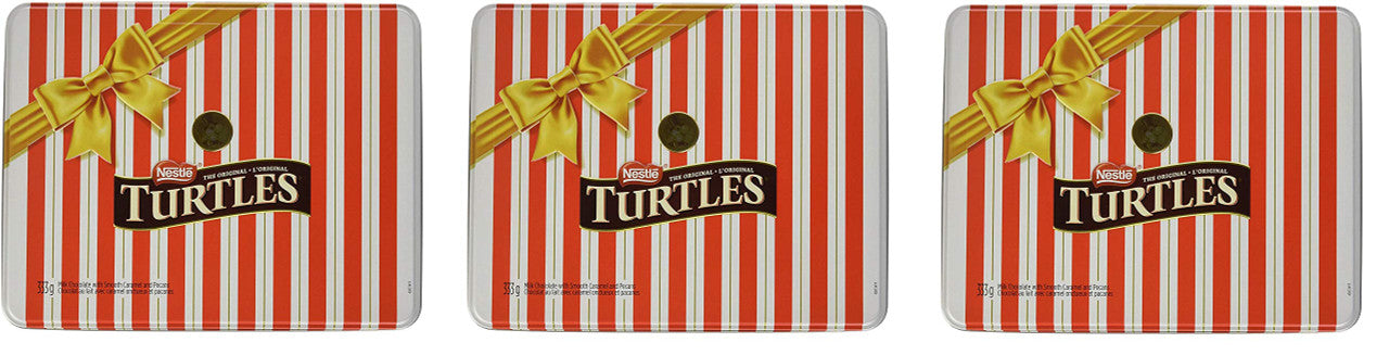 NESTLE Turtles Original; Limited Edition; 333g/11.7 oz., Tin (3pk), {Imported from Canada}
