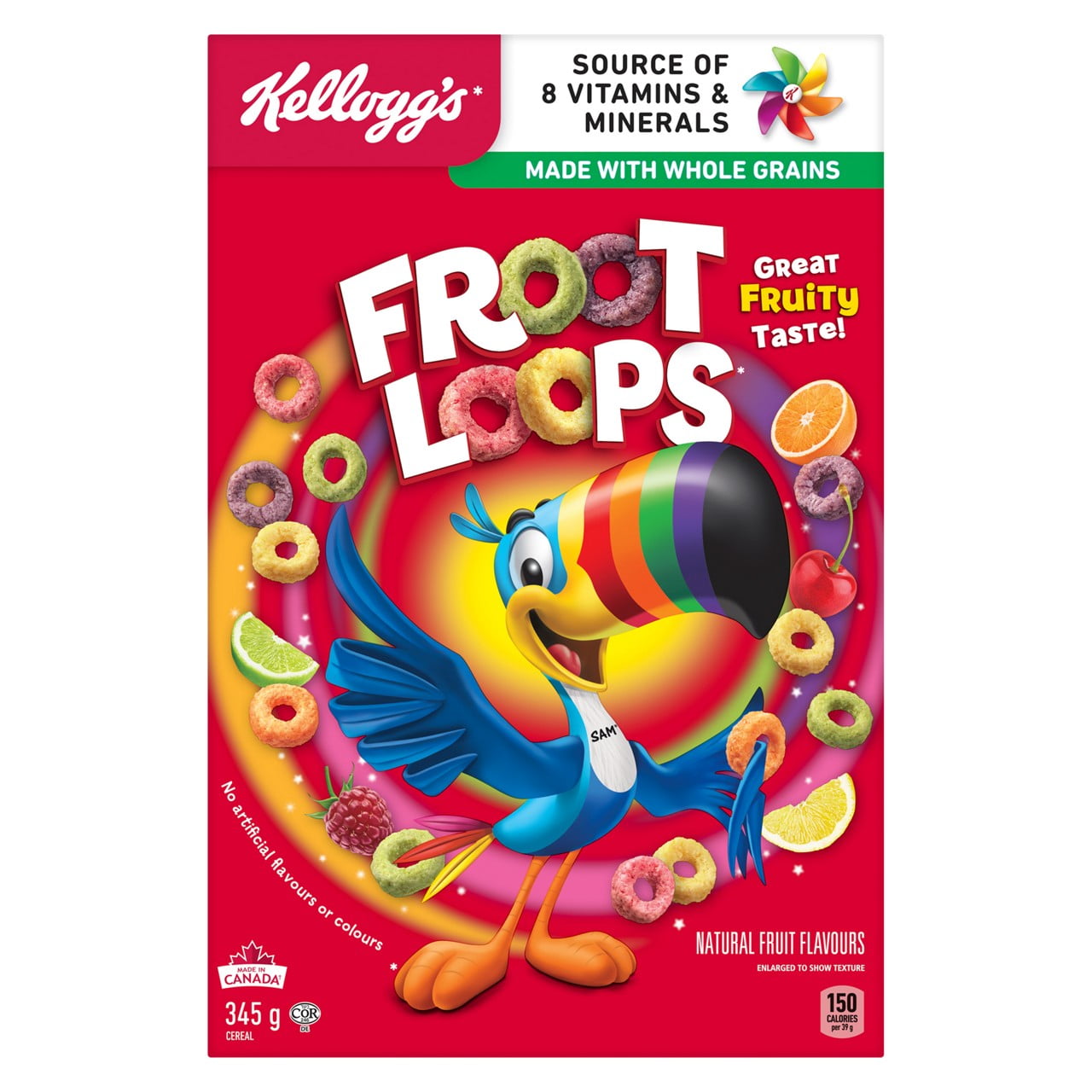 Kellogg's Froot Loops Cereal, 345g (12.2 oz) – Box