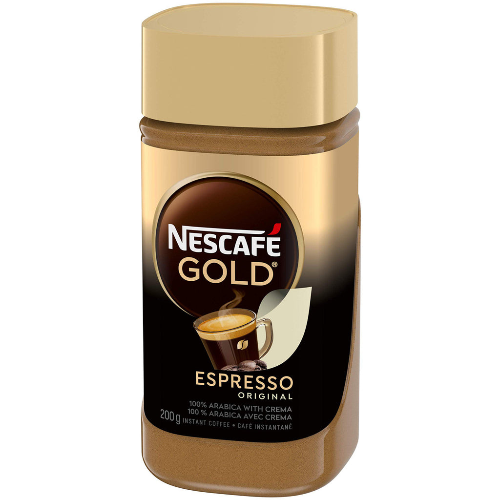 NESCAFE Gold Espresso Instant Coffee, 200g/7.1 oz., {Imported from Canada}