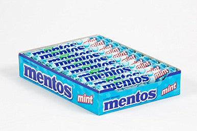 Mentos variety flavored candy 1.32 oz/37g, 20 Rolls(Mint){Imported from Canada}