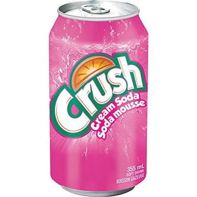 Crush Cream Soda Soft Drink (2 Cans) 355ml 12oz {Imported from Canada}