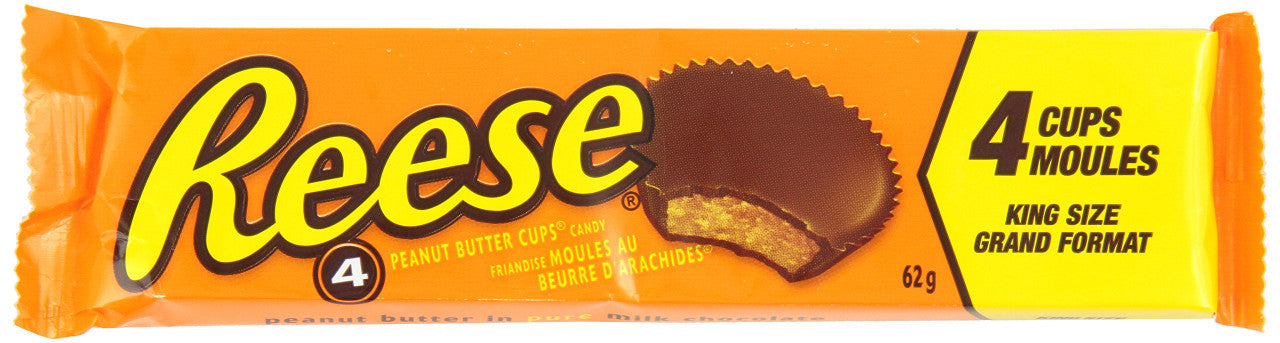 REESE Peanut Butter Cups, Chocolate Candy, 24ct, 62g/2.2oz., {Imported from Canada}