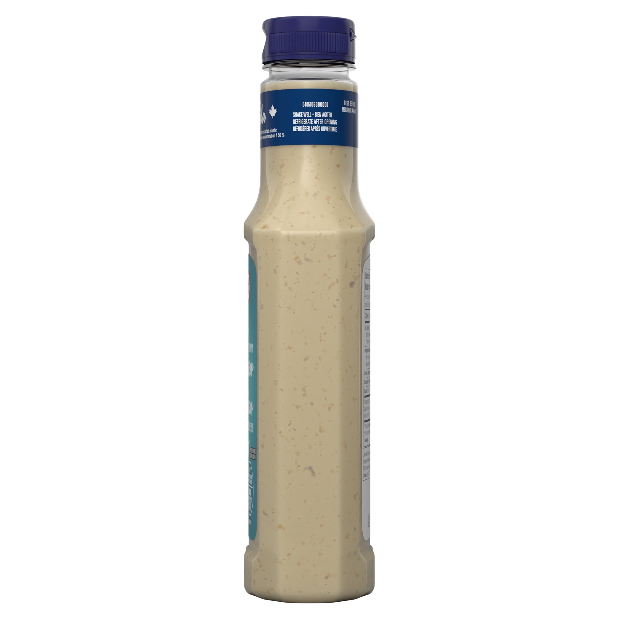 Kraft Creamy Caesar Dressing 425ml/14.4 oz., Bottle, side of bottle