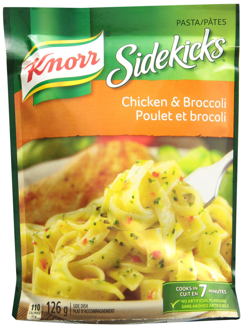 Knorr Sidekicks, Chicken Broccoli Pasta Side Dish, 126g/5oz.,8ct, {Imported from Canada}