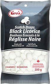 Kerr's Scotch Drops Black Licorice Candies, 200g/7.1 oz. {Imported from Canada}