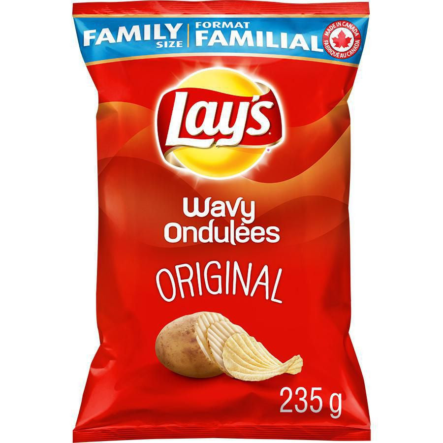 Lay's Wavy Original Chips 235g/8.3 oz., {Imported from Canada}