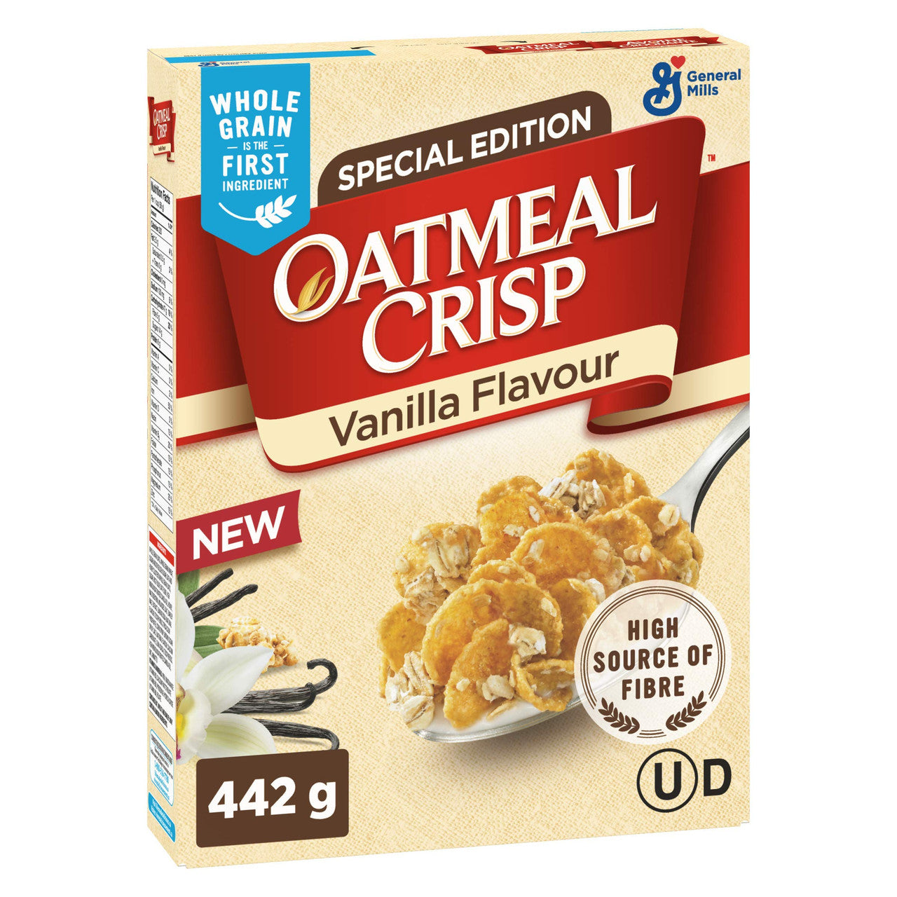 Oatmeal Crisp Vanilla Cereal Special Edition, 442g/15.6 oz., {Imported from Canada}