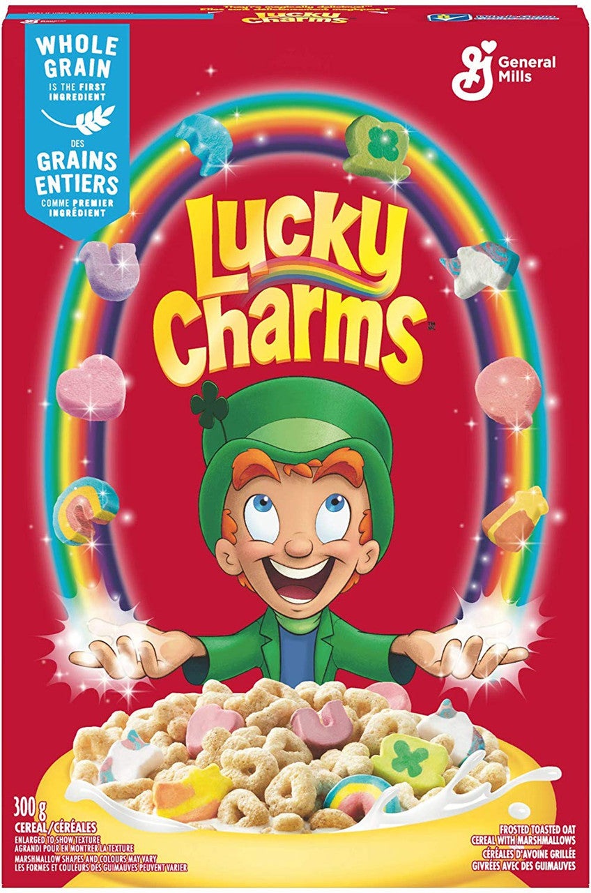 LUCKY CHARMS Cereal, 300g/10.6 oz., {Imported from Canada}