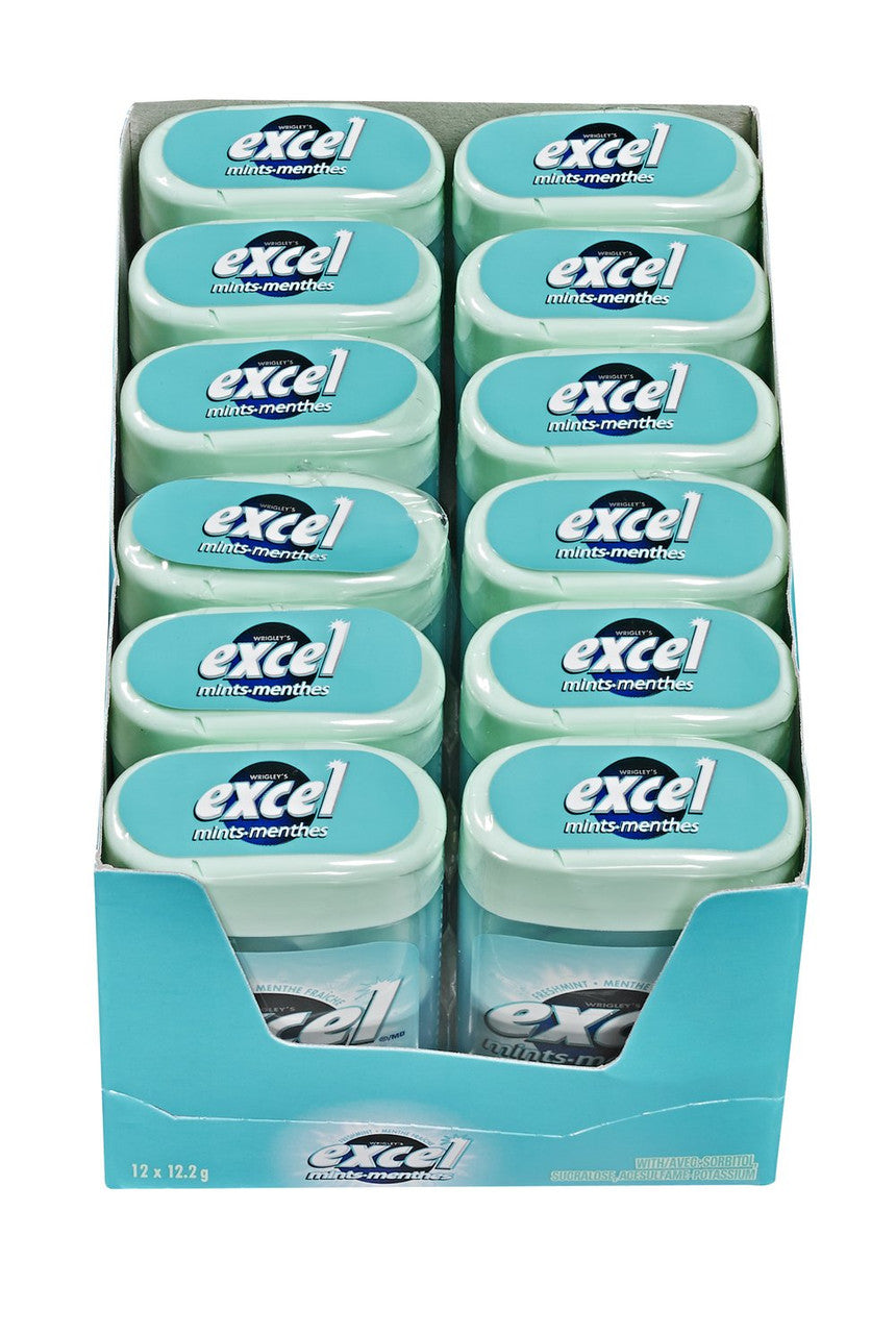 Excel Mints Fresh Mint, 12gm, 12 Count {Imported from Canada}