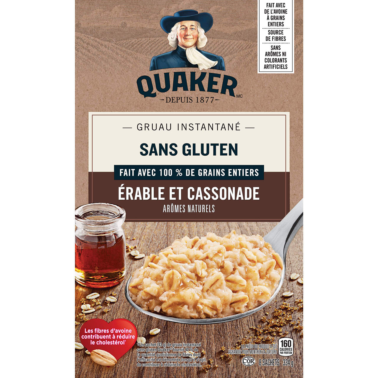 Quaker Oats Gluten Free Maple and Brown Sugar, 344g/12.13oz  {Imported from Canada}