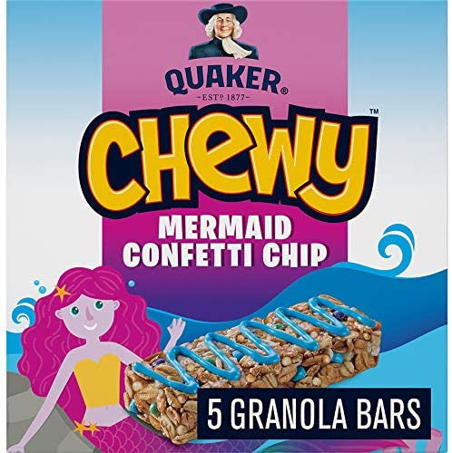 QUAKER CHEWY Confetti Chip Granola Bars (5 Bars x 24 g), 120g/4.2 oz., {Imported from Canada}