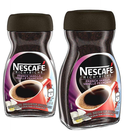 NESCAFE Rich Instant Coffee, 100g Jar/2- Pack (French Vanilla){Imported from Canada}
