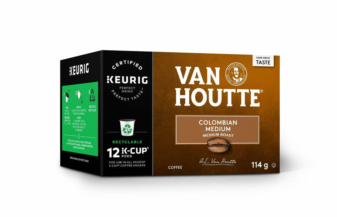 Van Houtte Colombian Medium Roast Keurig K-Cup PODS (Imported from Canada)