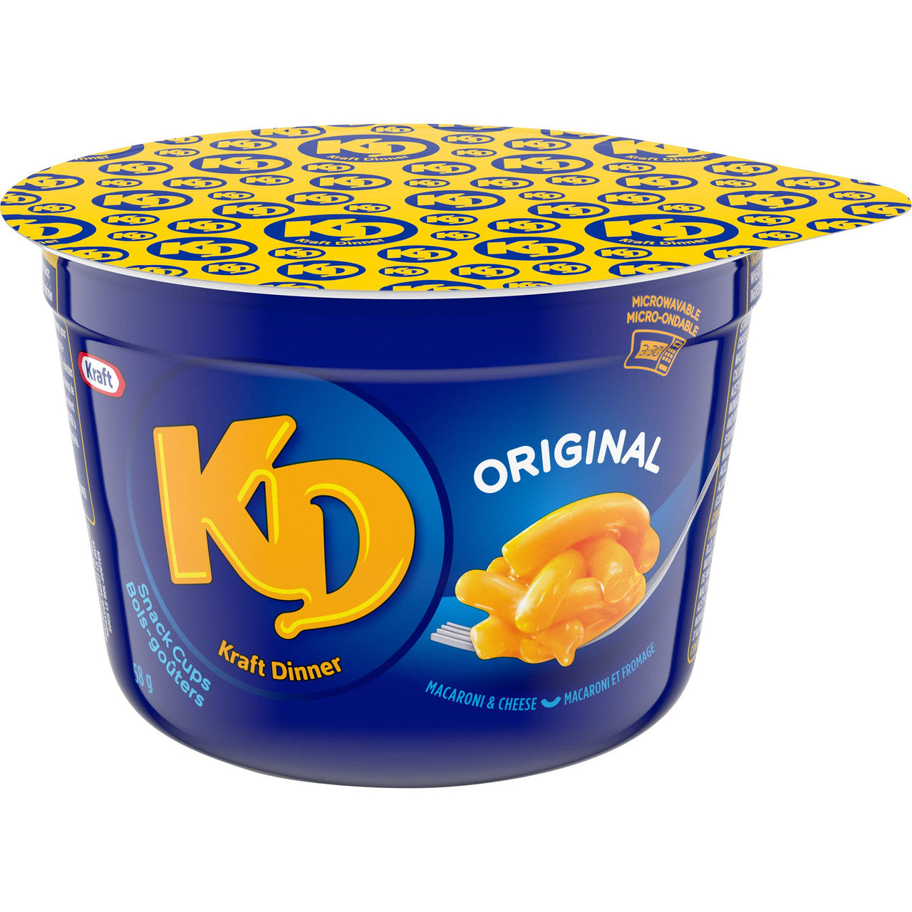 KD KRAFT DINNER Snack Cups - Original Macaroni & Cheese 58g,10ct, (Imported from Canada)