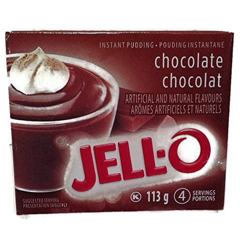 Jello Chocolate Instant Pudding - 113g/4oz., X 6 PKG, {Imported from Canada}