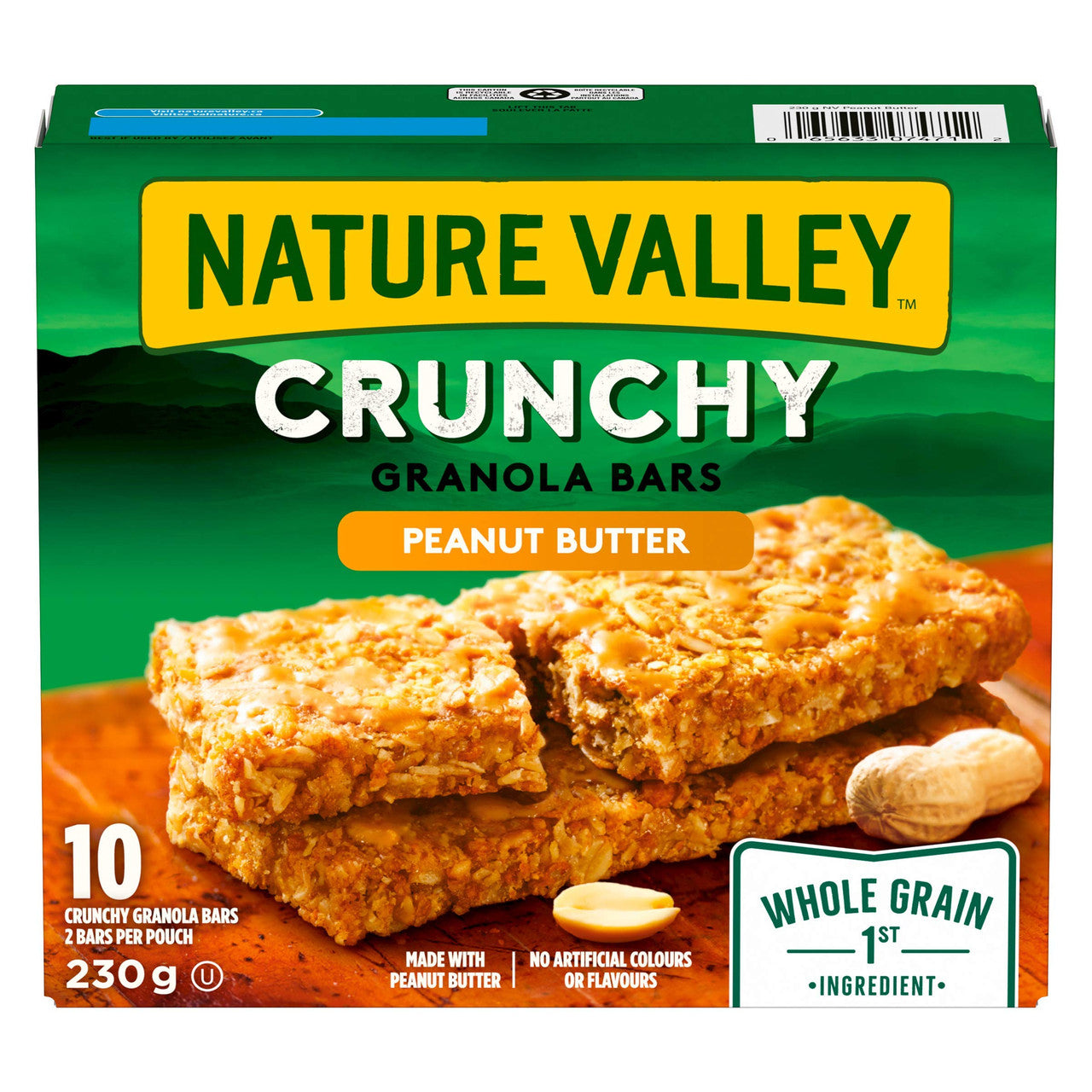 NATURE VALLEY Crunchy Peanut Butter Granola Bars, 10-Count, 230g/8.1 oz., {Imported from Canada}