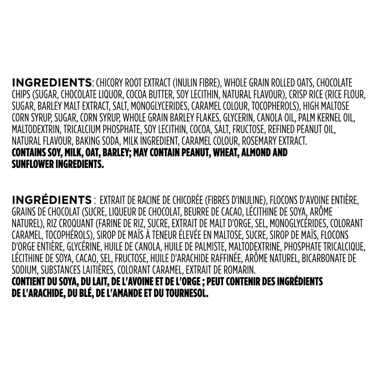 Fibre 1 Chewy Oats & Chocolate Bars, 20 Bars, 700g/24.7oz., {Imported from Canada}