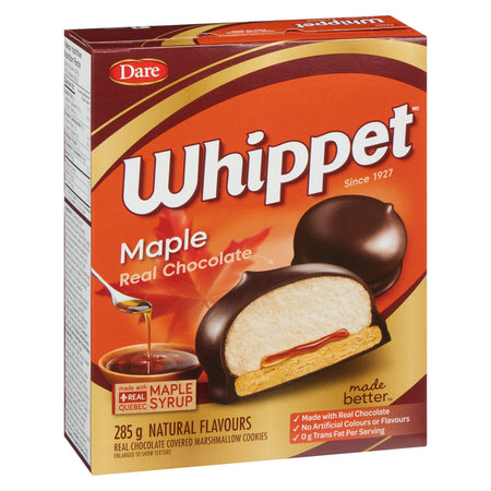 Dare Whippet Marshmallow Maple Cookies, 285g/10 oz., 1 Box, {Imported from Canada}