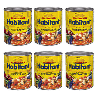 Habitant Traditional Minestrone Soup 796ml/28 fl. oz. 6-Pack {Imported from Canada}