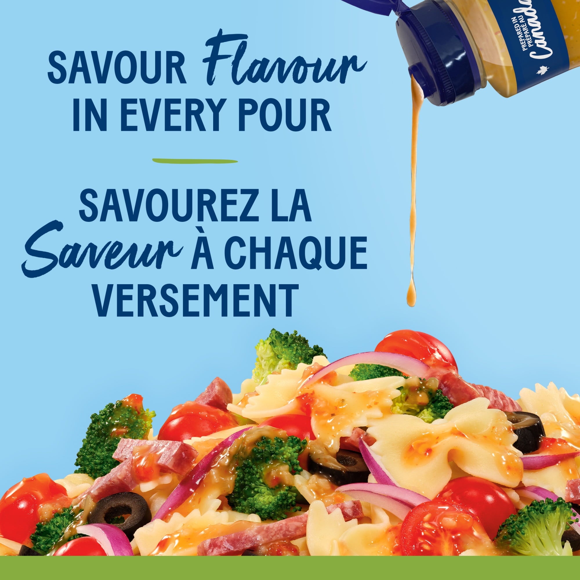 Savor the flavor in every pour label