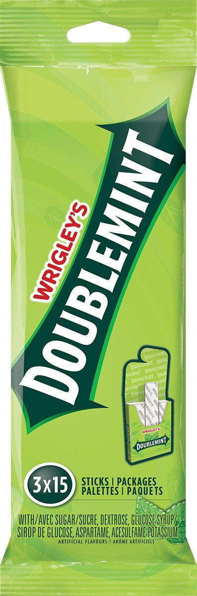 Wrigley's Doublemint - (3pk) 15 sticks per pack {Imported from Canada}