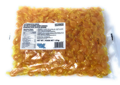 Exclusive Candy Butterscotch Discs Hard Candies - 1.8kg/4 lb. Bag {Imported from Canada}