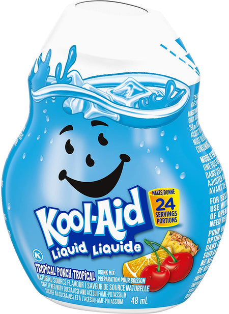 Kool-Aid Liquid Drink Mix, Tropical Punch, 48mL/1.6 fl.oz. (Pack of 12) {Imported from Canada}