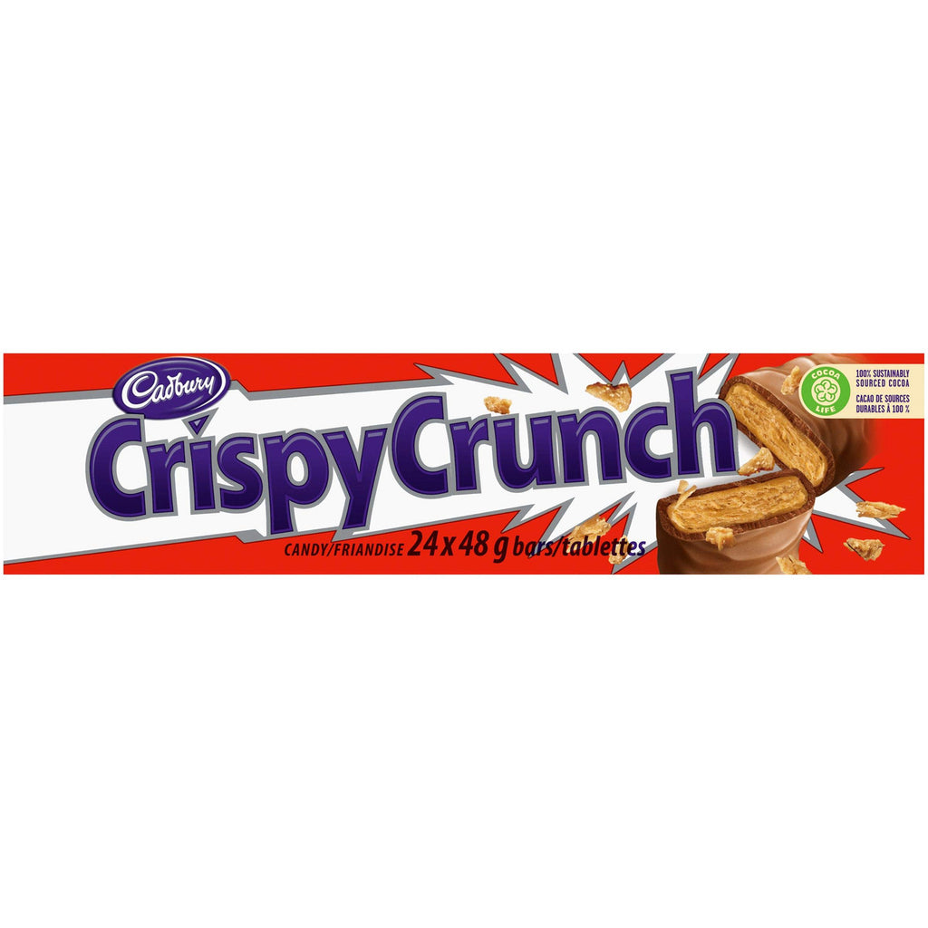 Crispy Crunch Chocolate BAR 24pk (48g Per Pack) Made in Canada