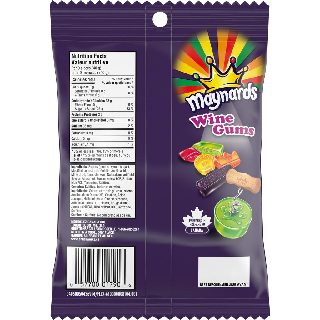 Maynards Wine Gums Candy, 154g/5.4 oz., Bag {Imported from Canada}