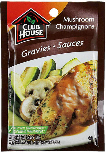 Club House Mushroom Gravy Mix, 21g/0.7oz., (12 pack) {Imported from Canada}