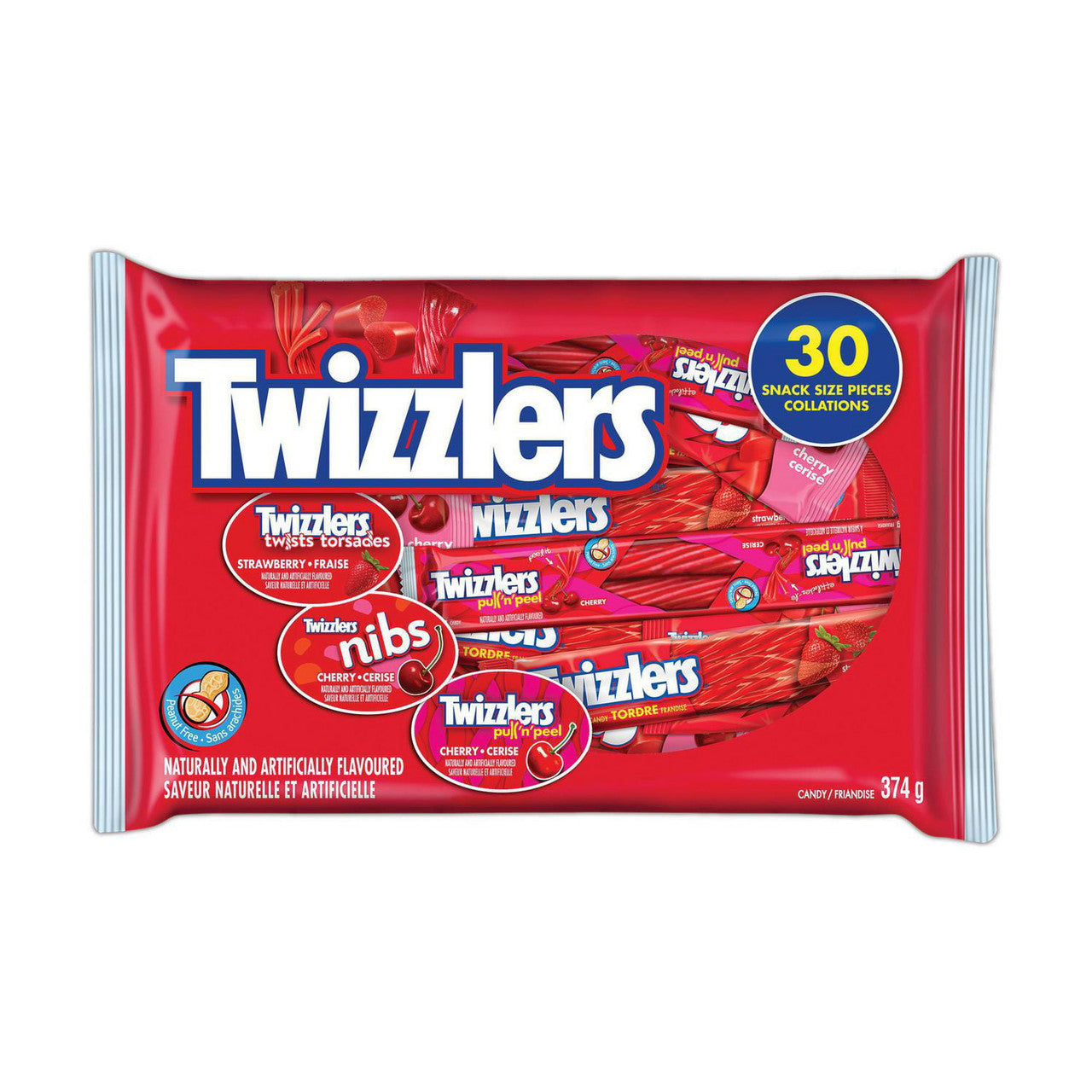 Twizzlers Halloween Assorted Snack Size Peanut Free Candy, 30ct, 374g/13 oz., Bag {Imported from Canada}