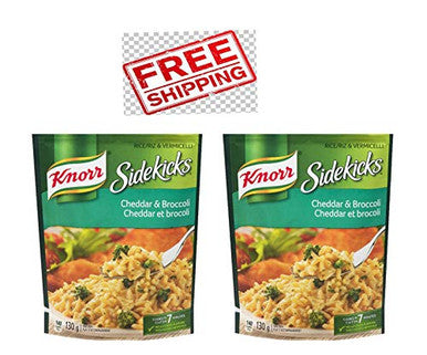 Knorr Sidekicks Cheddar Broccoli Rice Vermicelli Side Dish, 2ct, 130g/4.6 oz., {Imported from Canada}