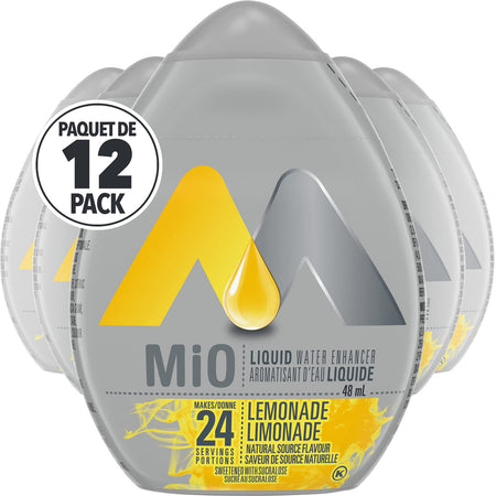 MIO Liquid Water Enhancer - Lemonade, 12ct, 48ml Each (Imported from Canada)