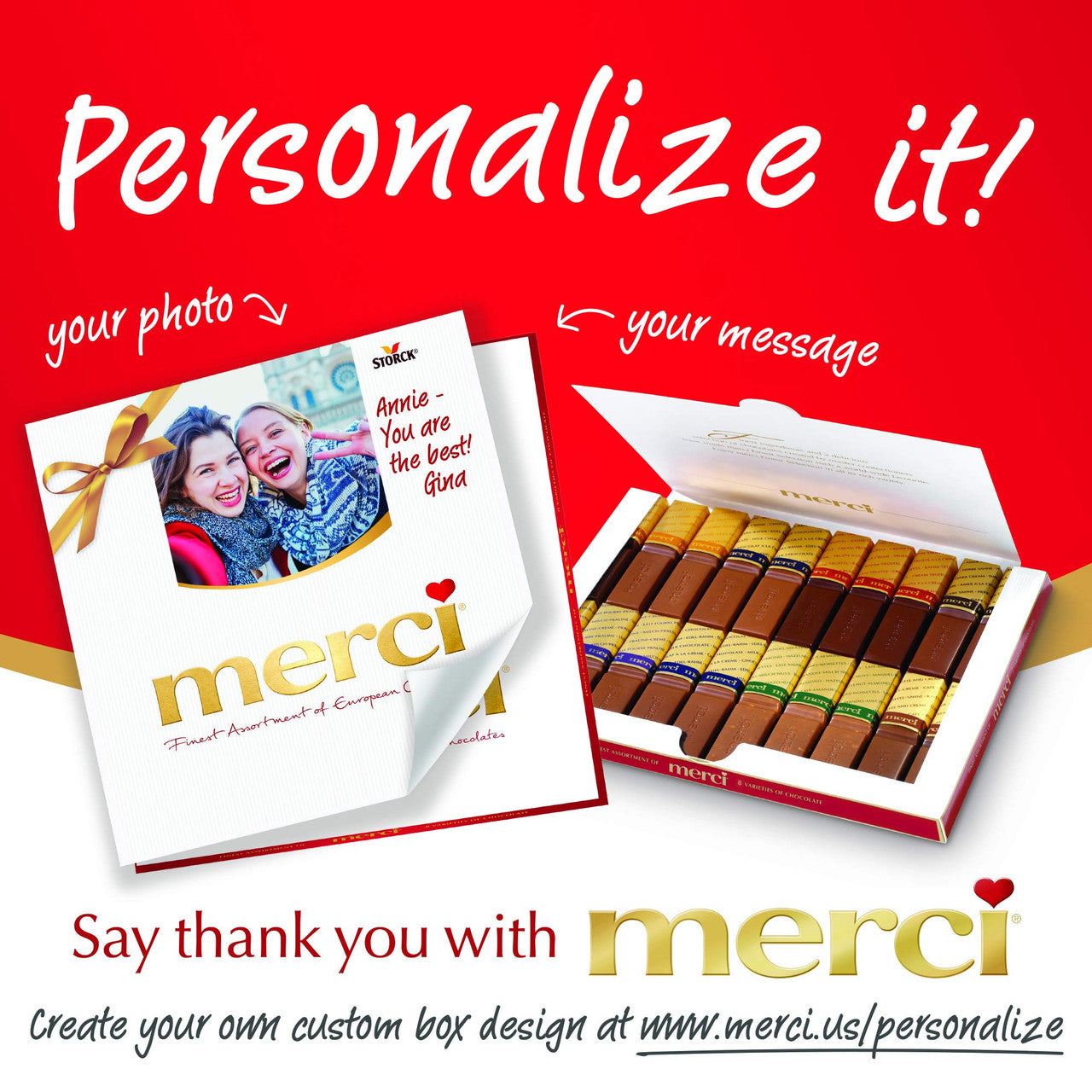Merci European Chocolates, 7 Ounce Box,  {Imported from Canada}