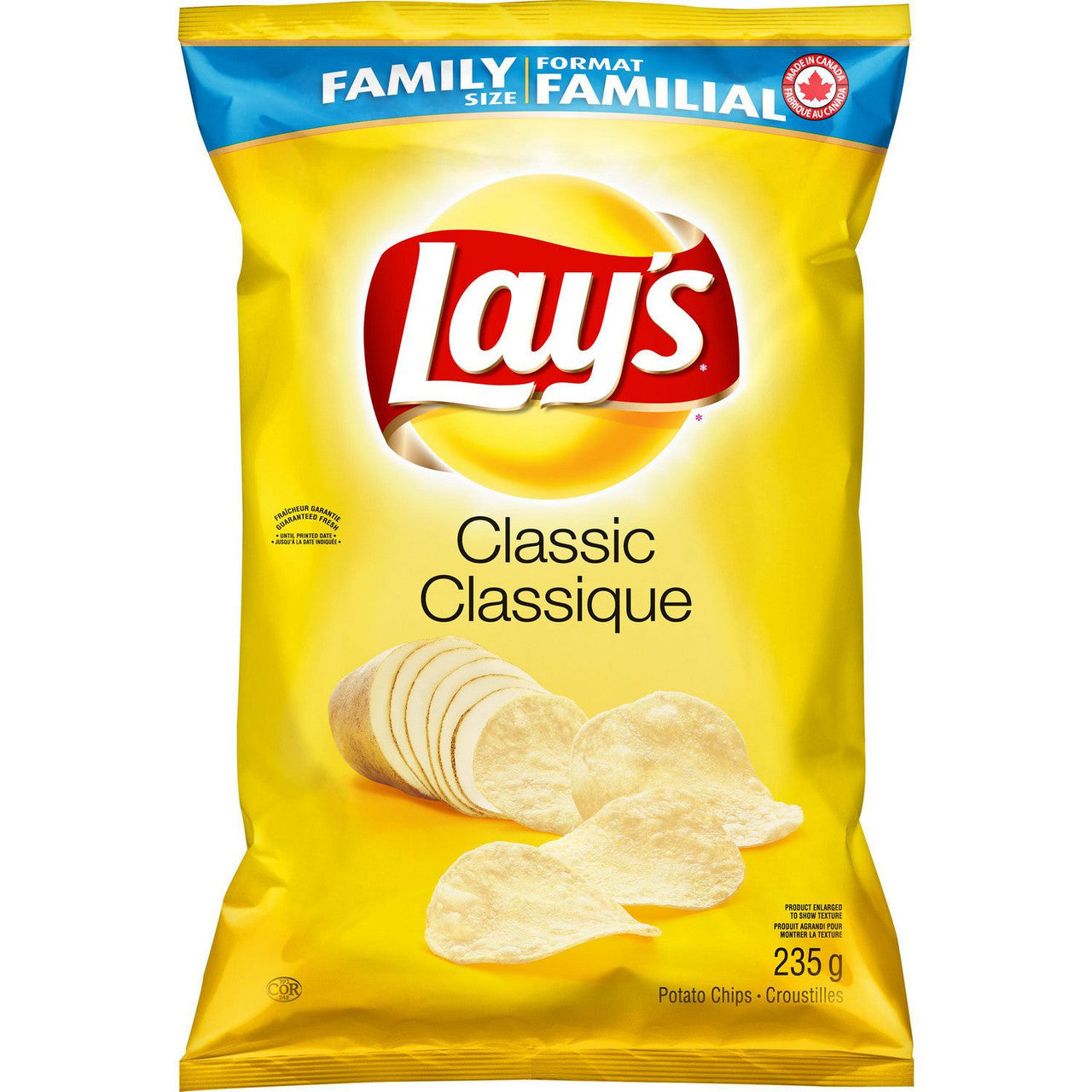 Lay's Classic Potato Chips 235g/8.3 oz., {Imported from Canada}