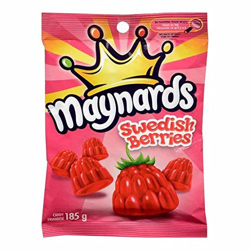 Maynards Swedish Berries Candy 185g/6.5 oz. (6pk) (Imported from Canada)