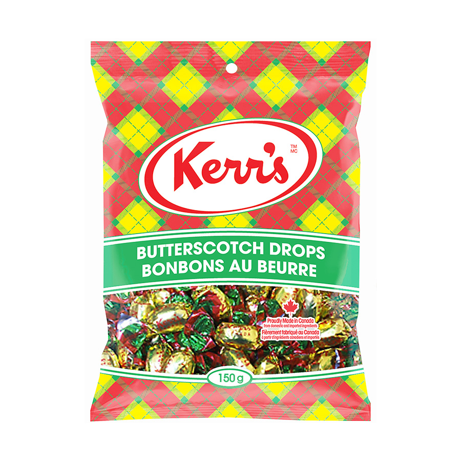 Kerr's Classic Butterscotch Drops, 150g/5.3oz, 14pk., {Imported from Canada}